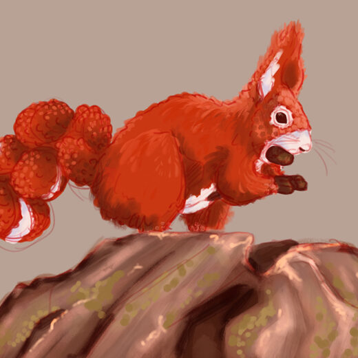 Drawn in Procreate. Part of an exercise to combine a fruit and an animal. Creature Design at it's finest.